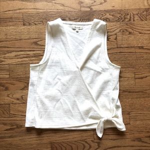 Madewell Sleeveless Wrap Tie Shirt